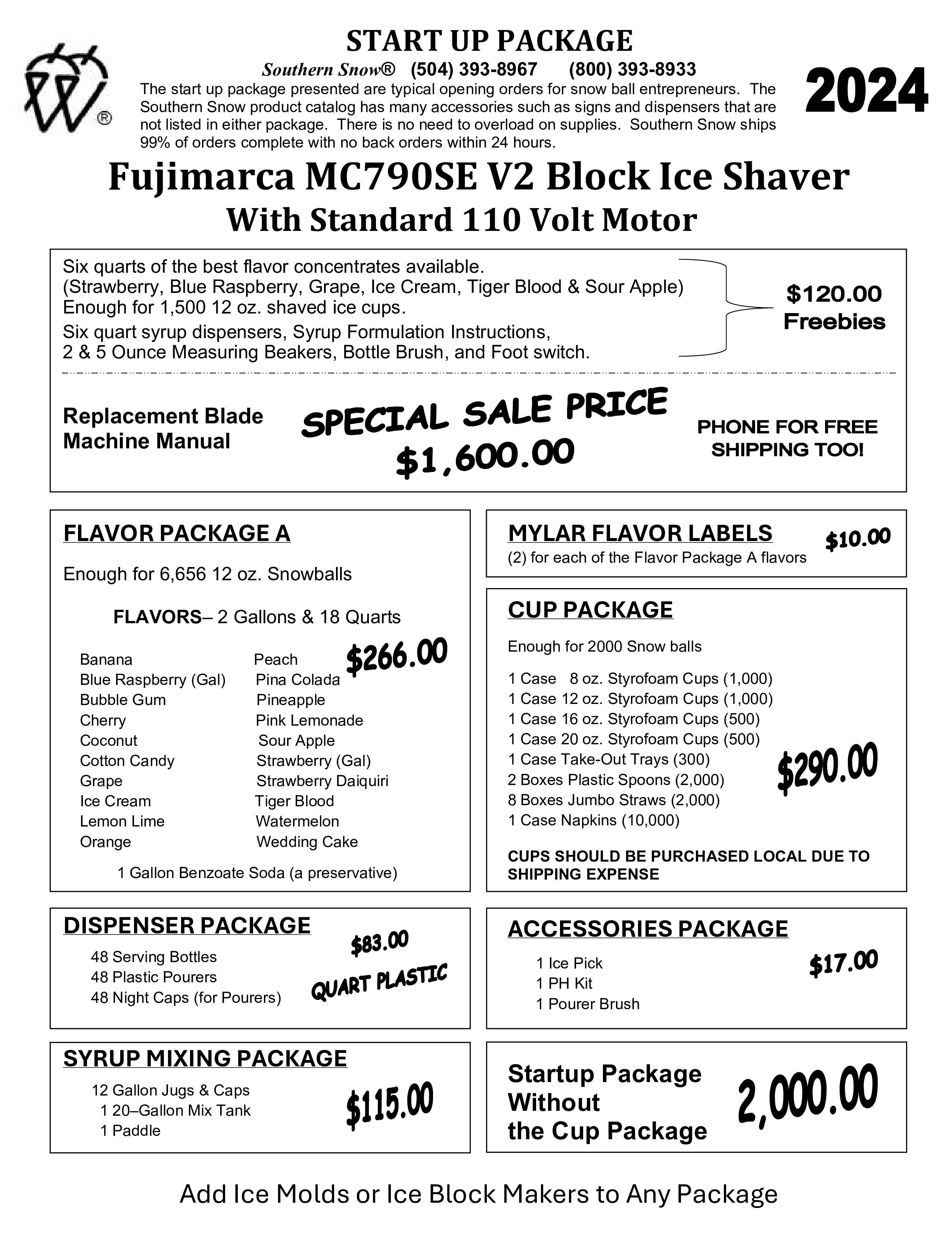 Fujimarca MC-709SE V2 Block Ice Shaver Start Up