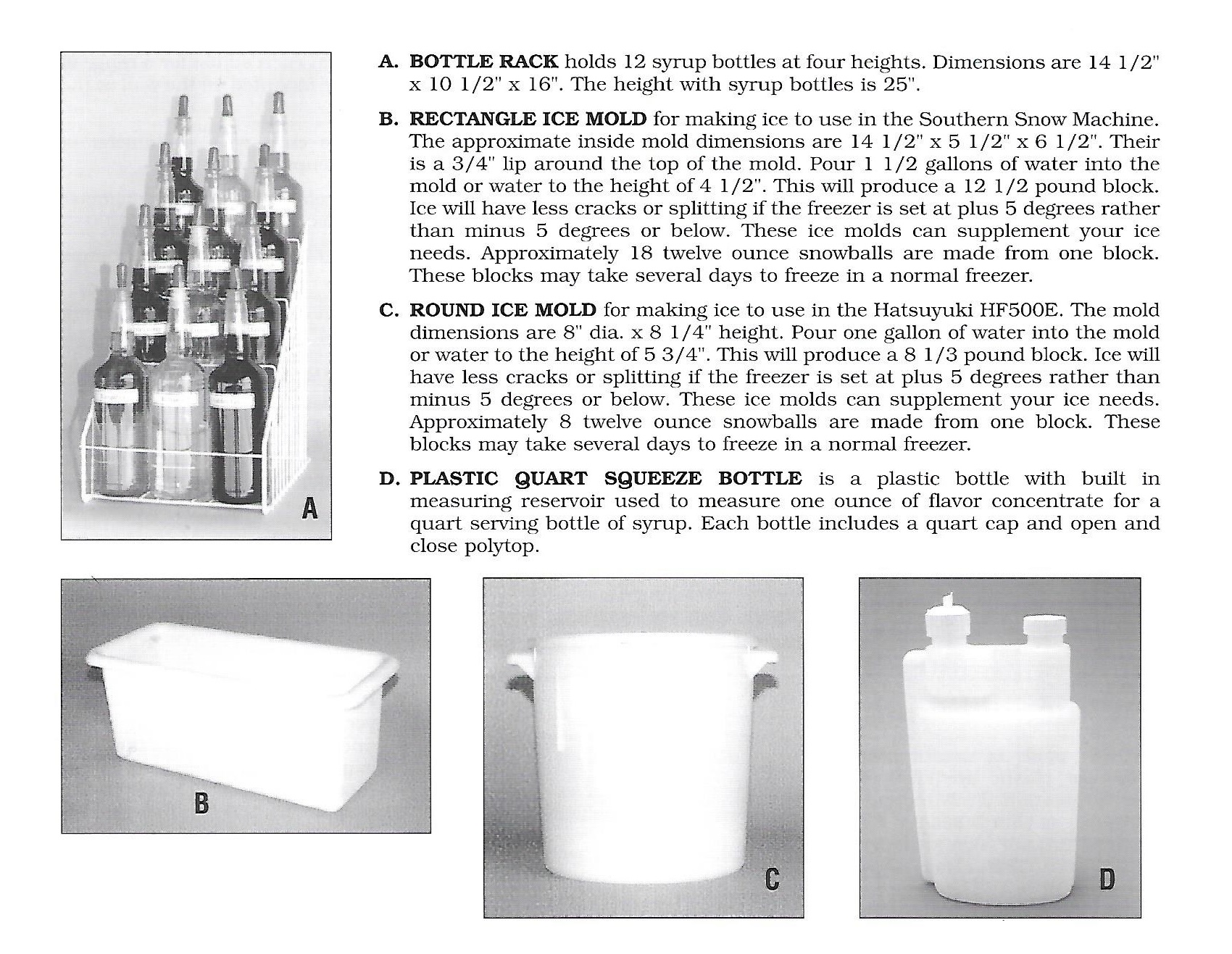 Ice Molds Southern Snow ® 18003938933 +800.393.8933+Southern+Snow