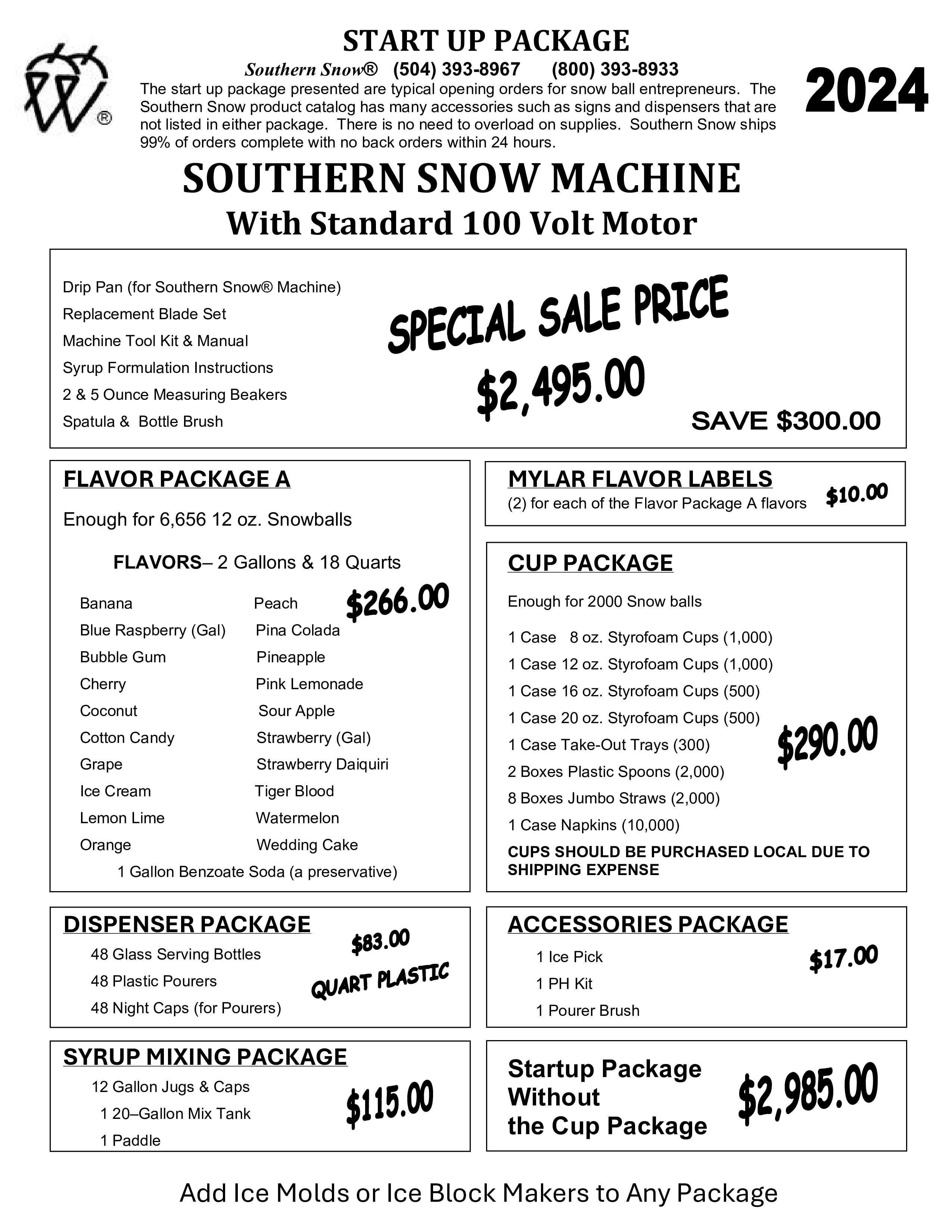 Southern Snow Shaved Ice Machine Start Up