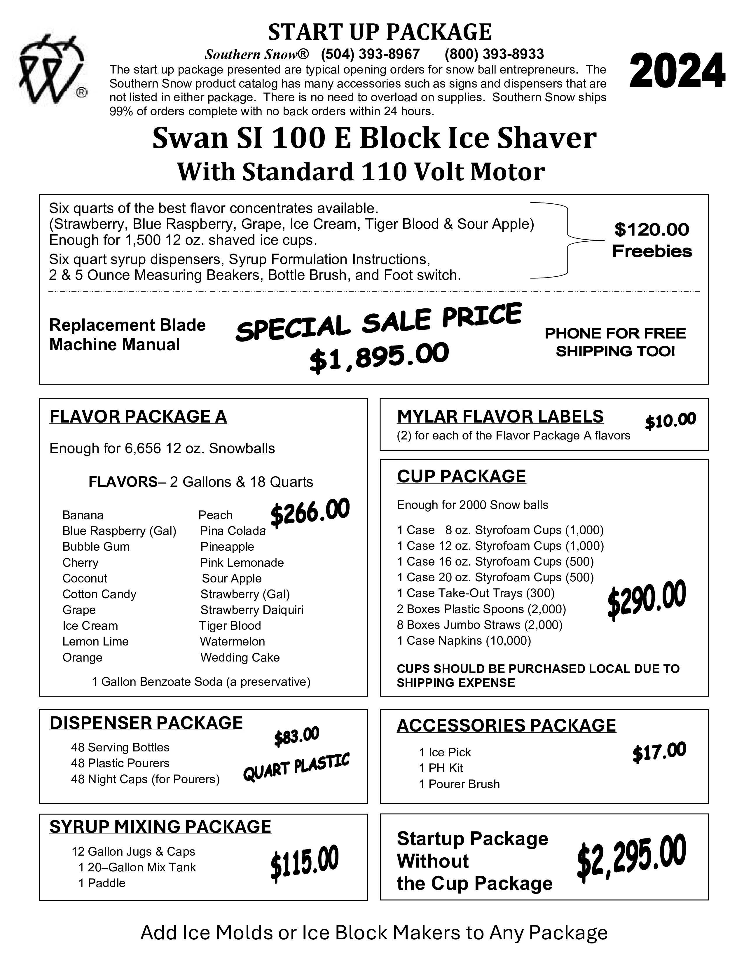 Swan SI-100E Block Ice Shaver Start Up